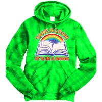 Retro Take A Look It's In A Book Reading Fan Tie Dye Hoodie
