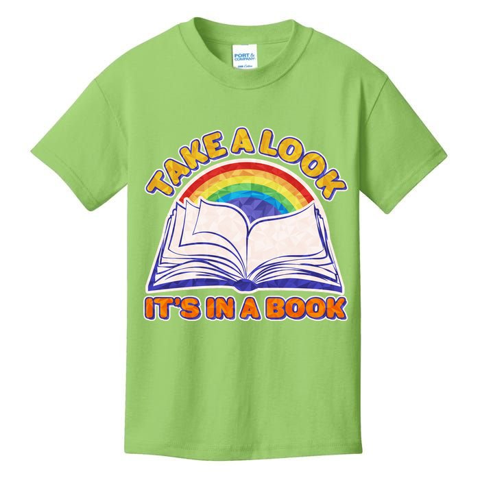 Retro Take A Look It's In A Book Reading Fan Kids T-Shirt