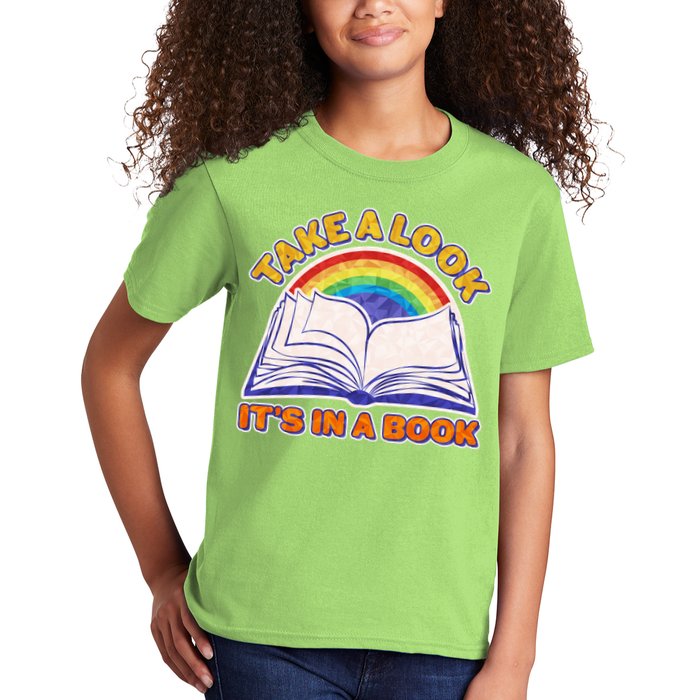 Retro Take A Look It's In A Book Reading Fan Kids T-Shirt