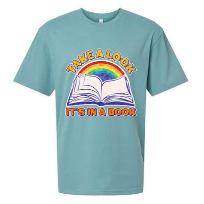 Retro Take A Look It's In A Book Reading Fan Sueded Cloud Jersey T-Shirt