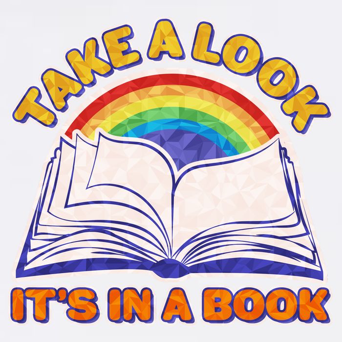 Retro Take A Look It's In A Book Reading Fan Garment-Dyed Sweatshirt