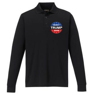 Reject Trump Again Election 2024 Performance Long Sleeve Polo