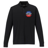 Reject Trump Again Election 2024 Performance Long Sleeve Polo