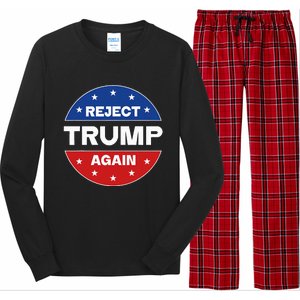 Reject Trump Again Election 2024 Long Sleeve Pajama Set