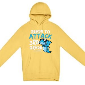 Ready To Attack 3rd Grade Back To School First Day Of School Premium Pullover Hoodie