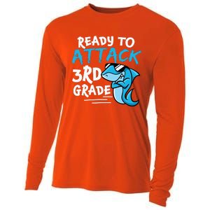 Ready To Attack 3rd Grade Back To School First Day Of School Cooling Performance Long Sleeve Crew