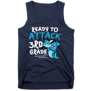 Ready To Attack 3rd Grade Back To School First Day Of School Tank Top