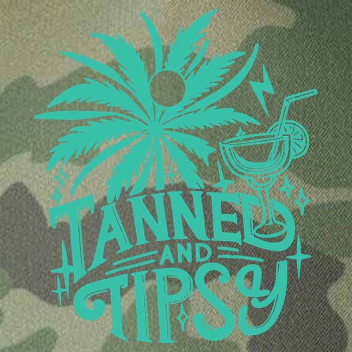 Retro Tanned And Tipsy Beach Summer Vacation Funny Legacy Tie Dye Trucker Hat