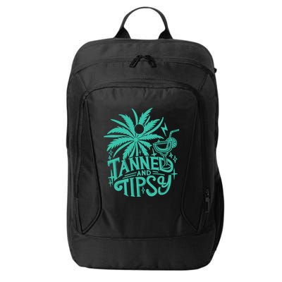Retro Tanned And Tipsy Beach Summer Vacation Funny City Backpack