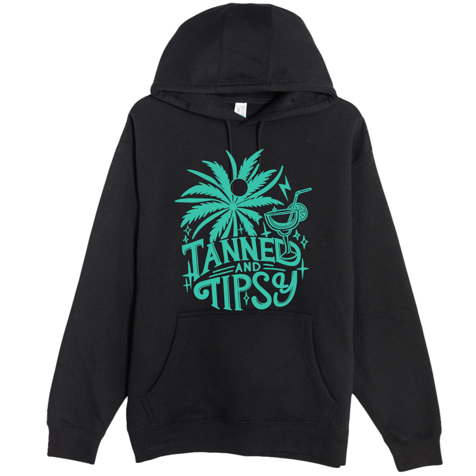 Retro Tanned And Tipsy Beach Summer Vacation Funny Premium Pullover Hoodie