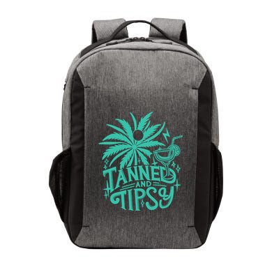 Retro Tanned And Tipsy Beach Summer Vacation Funny Vector Backpack