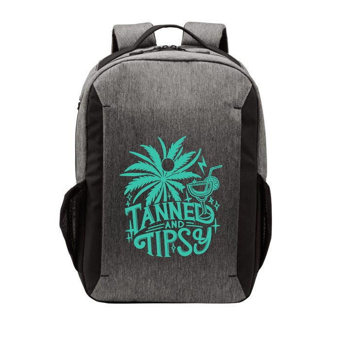 Retro Tanned And Tipsy Beach Summer Vacation Funny Vector Backpack