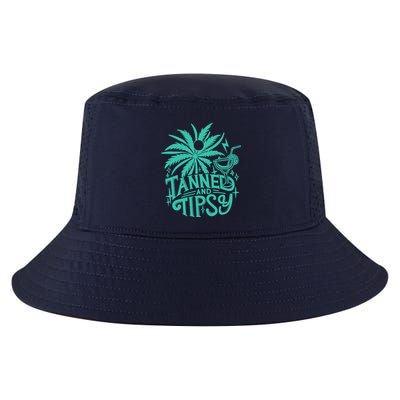 Retro Tanned And Tipsy Beach Summer Vacation Funny Cool Comfort Performance Bucket Hat