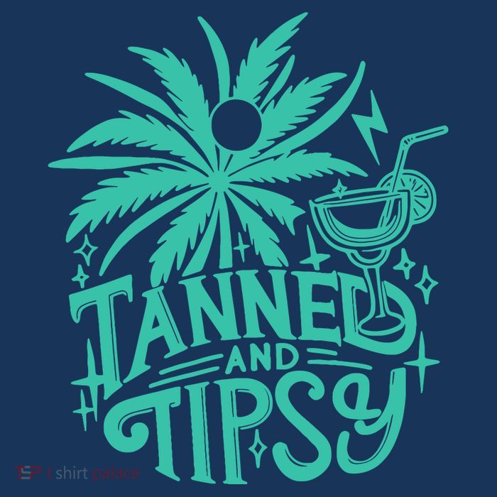Retro Tanned And Tipsy Beach Summer Vacation Funny Tall T-Shirt