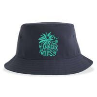 Retro Tanned And Tipsy Beach Summer Vacation Funny Sustainable Bucket Hat