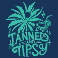 Retro Tanned And Tipsy Beach Summer Vacation Funny 16 in Basic Backpack