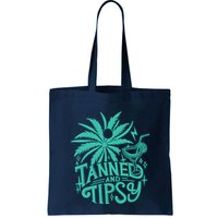 Retro Tanned And Tipsy Beach Summer Vacation Funny Bag