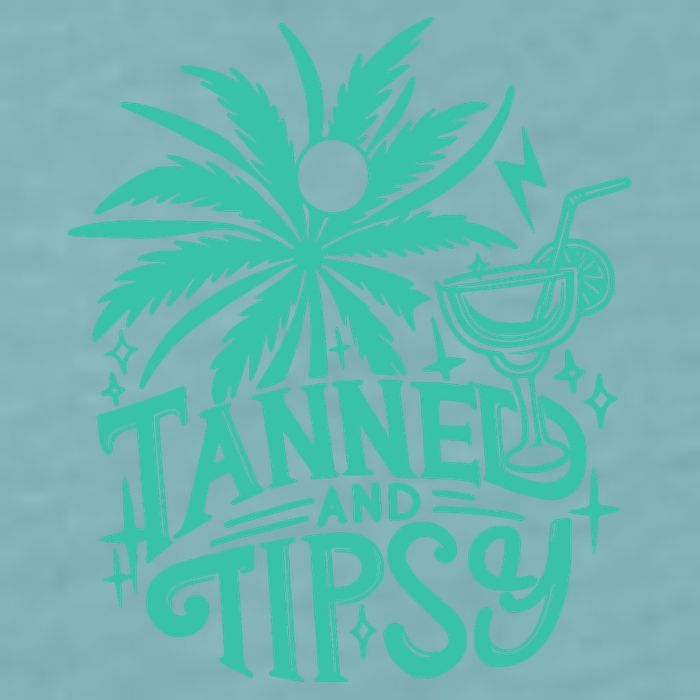 Retro Tanned And Tipsy Beach Summer Vacation Funny Sueded Cloud Jersey T-Shirt