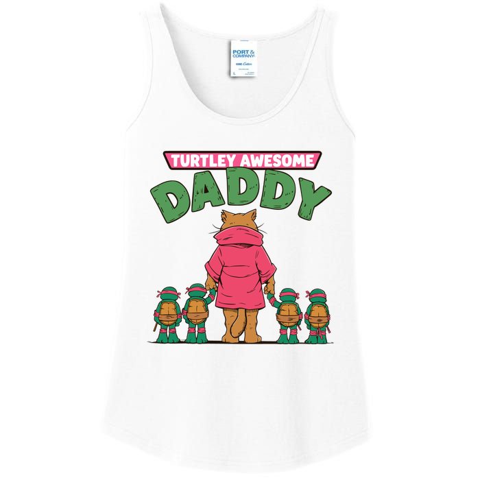 Retro Turtley Awesome Daddy Ladies Essential Tank