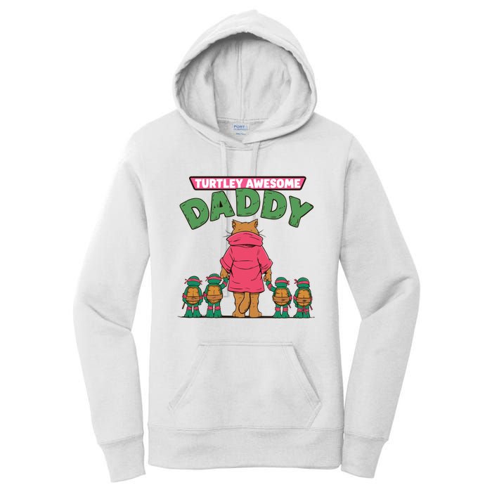 Retro Turtley Awesome Daddy Women's Pullover Hoodie