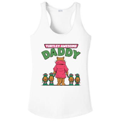 Retro Turtley Awesome Daddy Ladies PosiCharge Competitor Racerback Tank