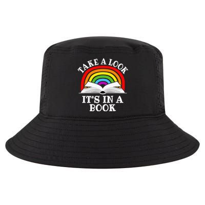 Rainbow Take A Look It's In A Book Funny Reading Cool Comfort Performance Bucket Hat