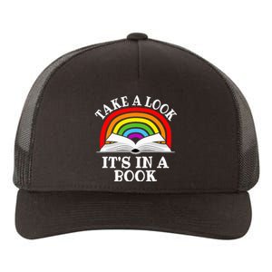 Rainbow Take A Look It's In A Book Funny Reading Yupoong Adult 5-Panel Trucker Hat