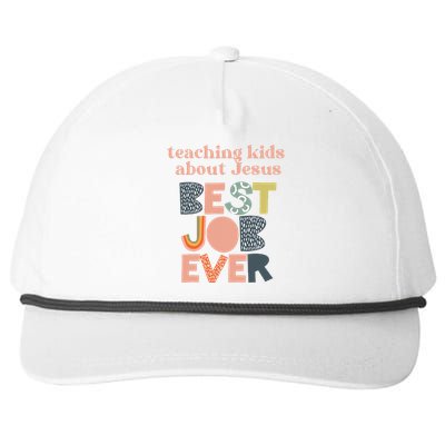 Retro Teaching About Jesus is the Best Job Ever  Snapback Five-Panel Rope Hat