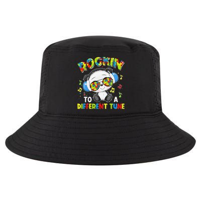 Rockin' To A Different Tune Panda Autism Awarenesss Cool Comfort Performance Bucket Hat