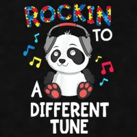 Rockin To A Different Tune Autism Awarness Ladies PosiCharge Tri-Blend Wicking Tank