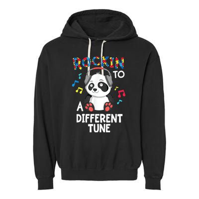Rockin To A Different Tune Autism Awarness Garment-Dyed Fleece Hoodie