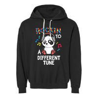 Rockin To A Different Tune Autism Awarness Garment-Dyed Fleece Hoodie