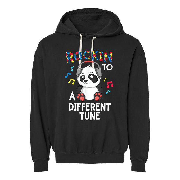 Rockin To A Different Tune Autism Awarness Garment-Dyed Fleece Hoodie