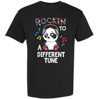 Rockin To A Different Tune Autism Awarness Garment-Dyed Heavyweight T-Shirt