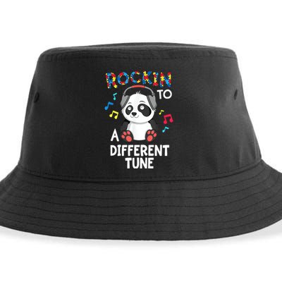 Rockin To A Different Tune Autism Awarness Sustainable Bucket Hat