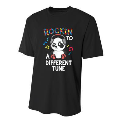 Rockin To A Different Tune Autism Awarness Youth Performance Sprint T-Shirt