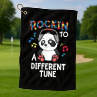 Rockin To A Different Tune Autism Awarness Golf Towel