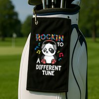 Rockin To A Different Tune Autism Awarness Golf Towel