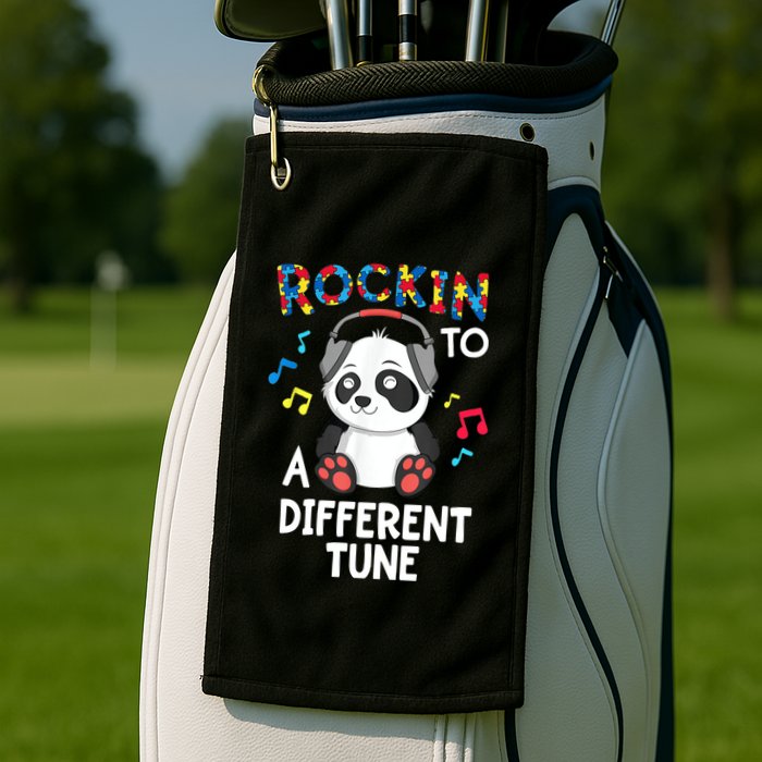Rockin To A Different Tune Autism Awarness Golf Towel