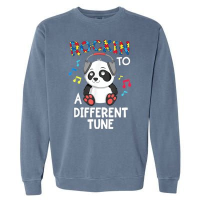 Rockin To A Different Tune Autism Awarness Garment-Dyed Sweatshirt