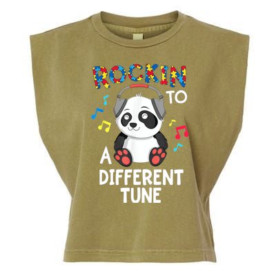 Rockin To A Different Tune Autism Awarness Garment-Dyed Women's Muscle Tee