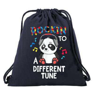 Rockin To A Different Tune Autism Awarness Drawstring Bag