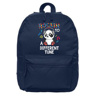 Rockin To A Different Tune Autism Awarness 16 in Basic Backpack