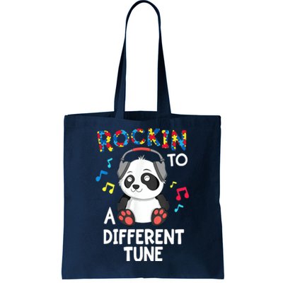 Rockin To A Different Tune Autism Awarness Tote Bag