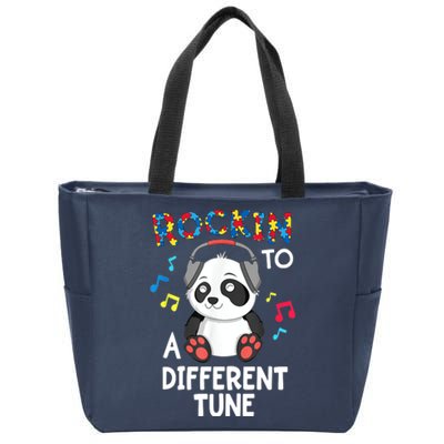 Rockin To A Different Tune Autism Awarness Zip Tote Bag