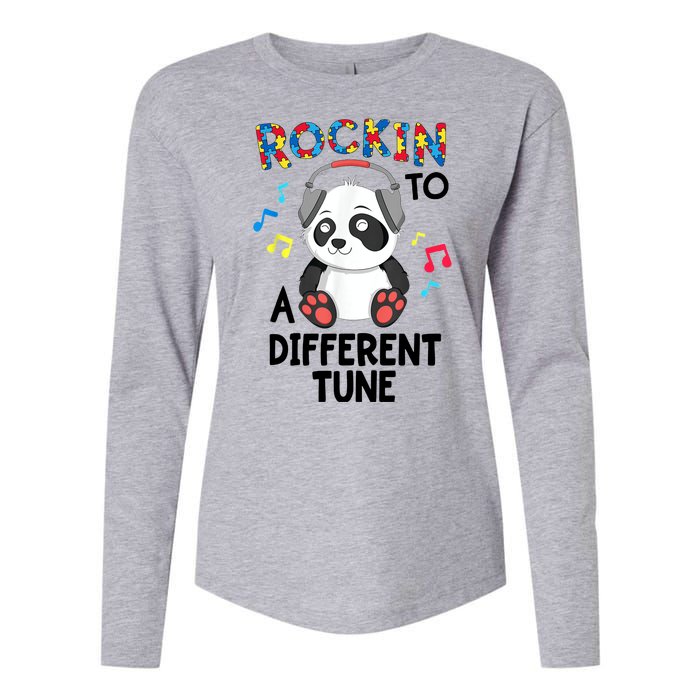 Rockin To A Different Tune Autism Awarness Womens Cotton Relaxed Long Sleeve T-Shirt