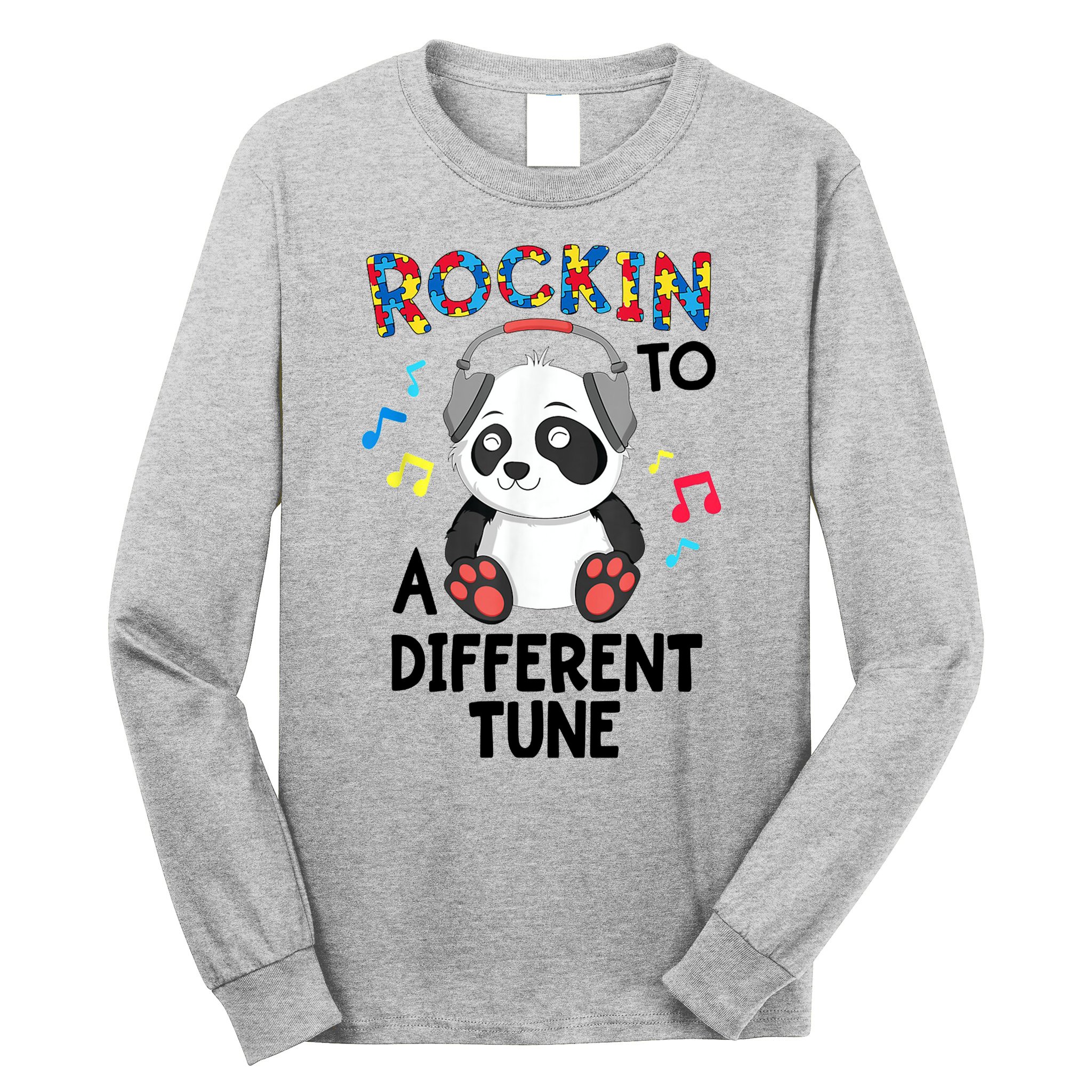 Rockin To A Different Tune Autism Awarness Long Sleeve Shirt