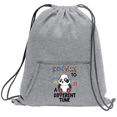 Rockin To A Different Tune Autism Awarness Sweatshirt Cinch Pack Bag