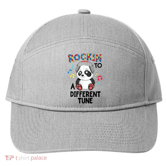 Rockin To A Different Tune Autism Awarness 7-Panel Snapback Hat