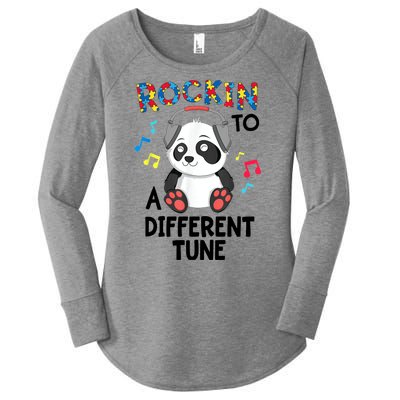 Rockin To A Different Tune Autism Awarness Women's Perfect Tri Tunic Long Sleeve Shirt